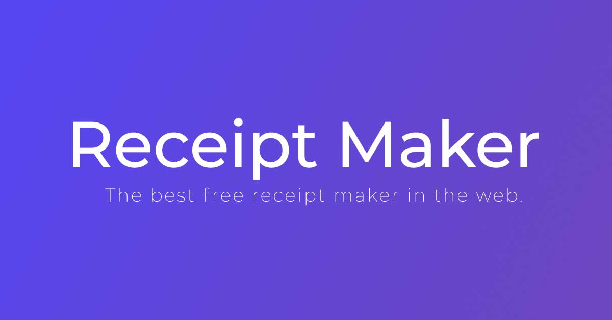 The best free receipt maker on the web